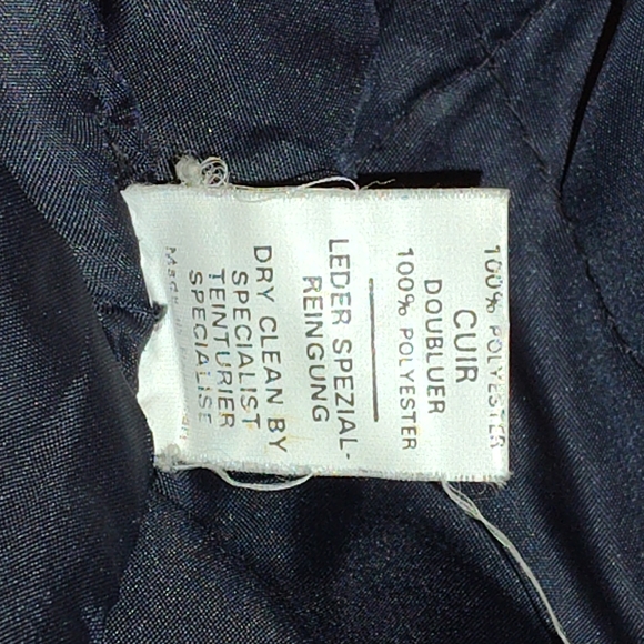 Mens black leather motorcycle jacket w/ brown Suede Fringe Sz-3X Made n Pakistan - Picture 10 of 10